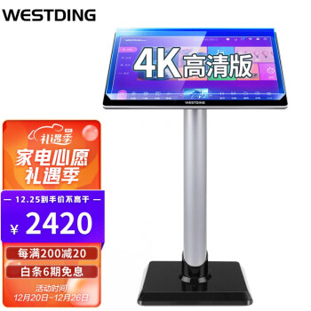 威斯汀（WESTDING)专业点歌机家庭影院ktv高清触摸屏点唱机设备一台 智能语音电容屏点歌机T9 2T版
